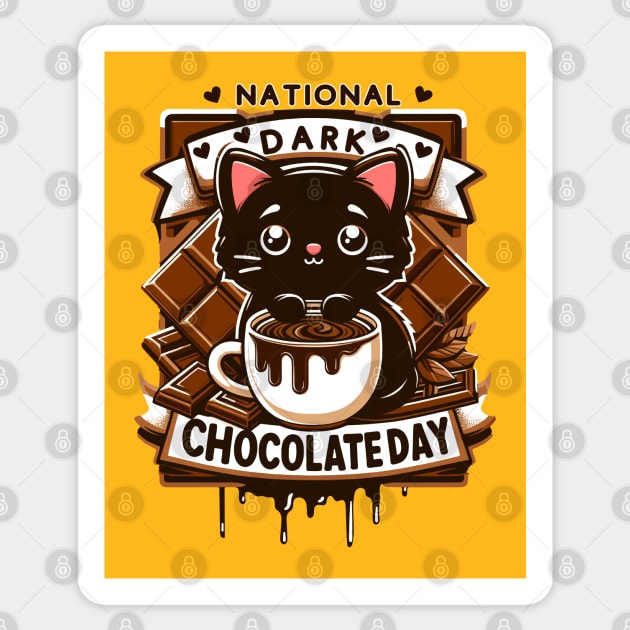 National Dark Chocolate Day Sticker by chems eddine